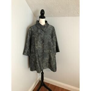 Eileen Fisher Silk/Recycled Polyester Jacquard Jacket